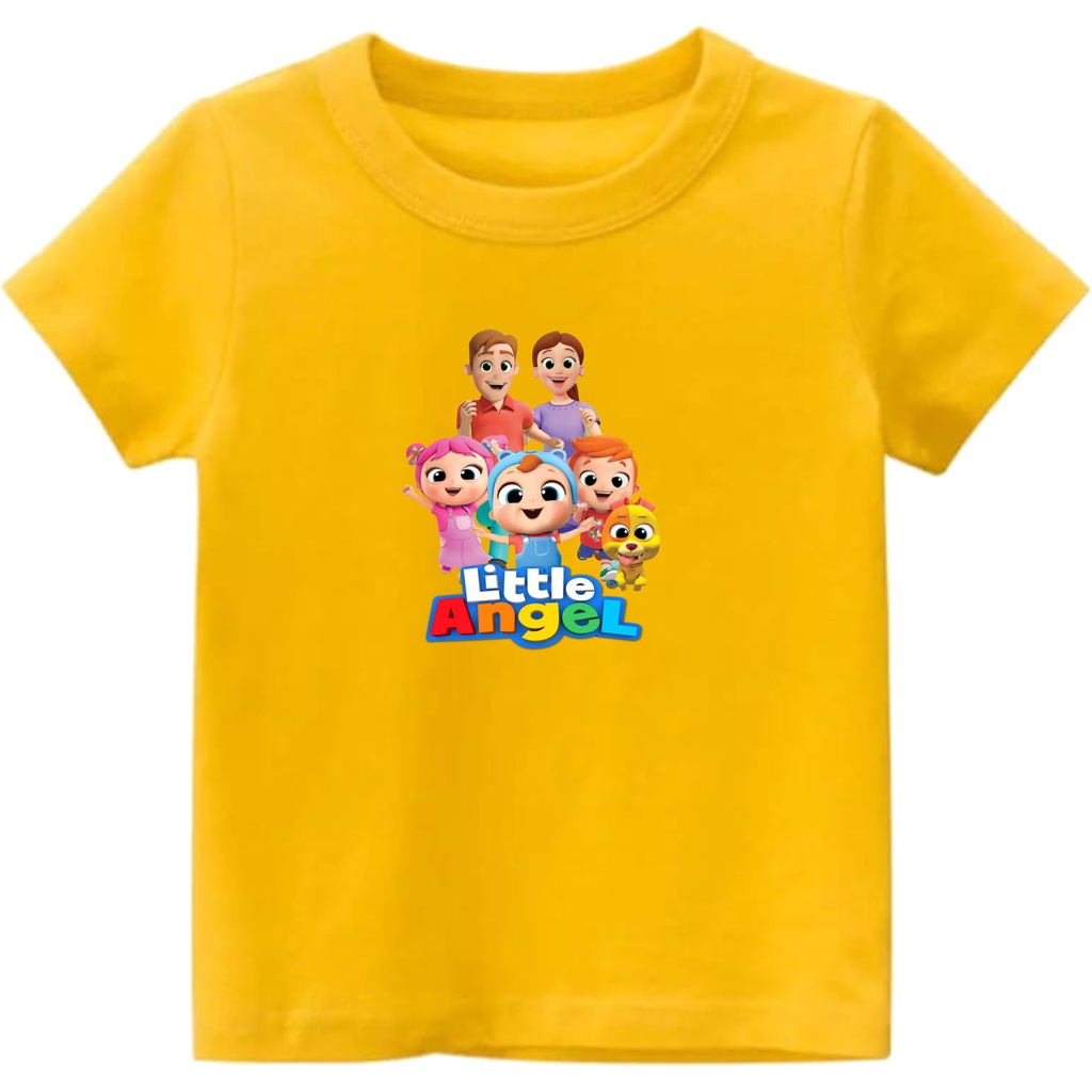 PVJ - Kaos Anak Perempuan Motif Little Anggel Tshirt Combad 30s