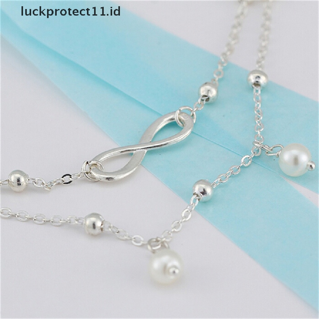 /Fashion Hot// Fashion// Wanita Seksi Gelang Rantai Ganda Ankle Anklet Barefoot Sandal Pantai Kaki Perhiasan.