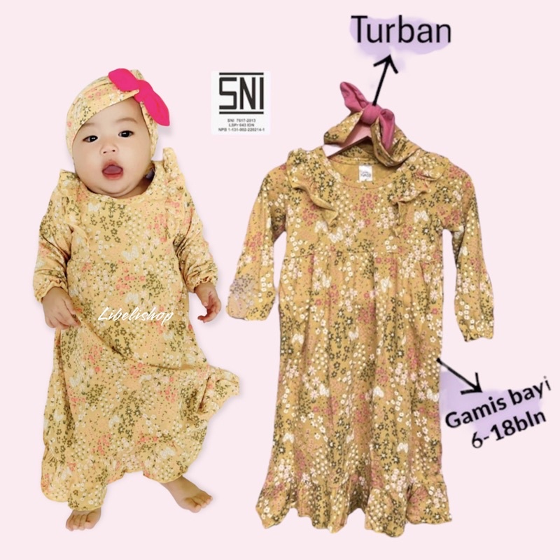 Gamis Bayi 6-18bln / Gamis Gemma By Little Koda