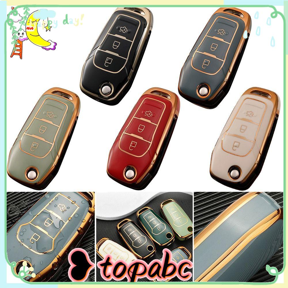 Top Remote Key Case Soft TPU Aksesoris Mobil Skin Key Fob Cover
