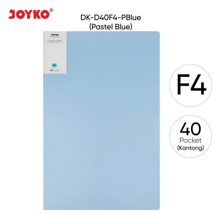 

Holder Joyko Clear Holder Document Keeper Dk-D40F4 Pastel F4 Isi 40 Lembar