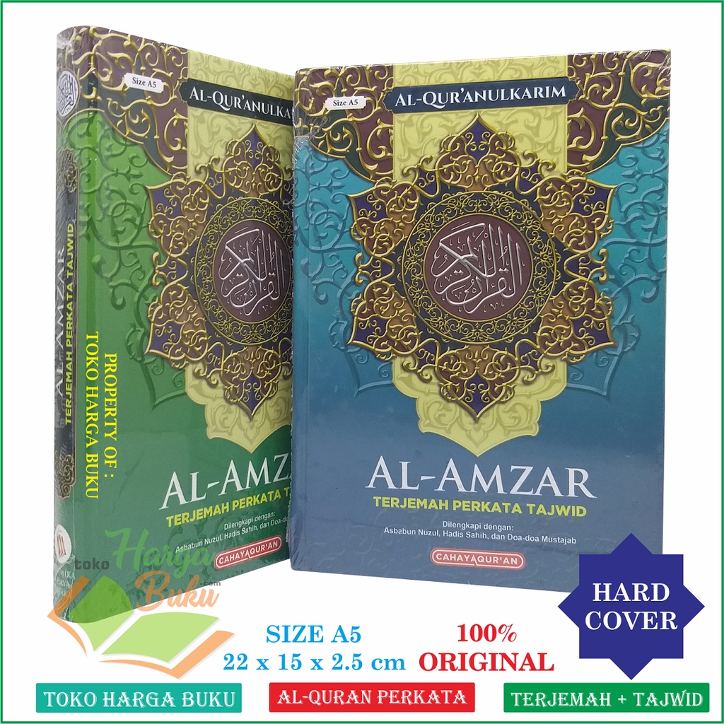 Foto Al-Quran Al-Amzar TERJEMAH PERKATA TAJWID A5 HC Dilengkapi Asbabun Nuzul Hadis Sahahib dan Doa-Doa Mustajab Mushaf Qur'an Al Amzar Penerbit Cahaya Quran