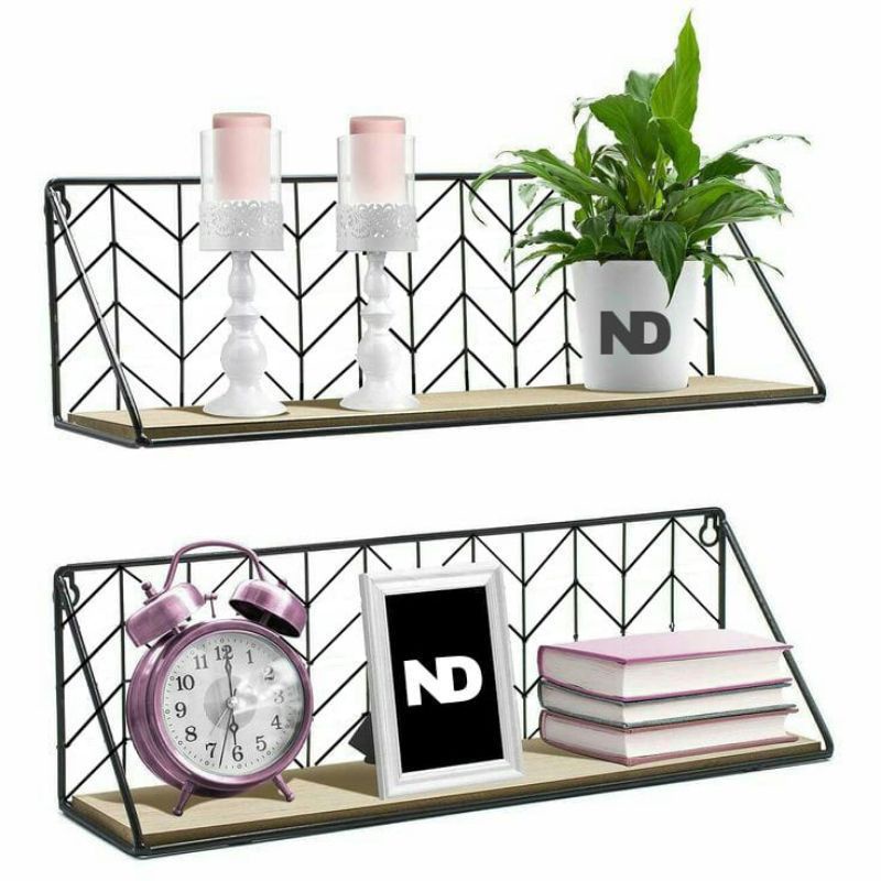 RADIT ZIG-ZAG Rak Dinding Tempel Minimalis Hiasan Dinding Kamar Tidur Ruang Tamu Rak Buku Rak Al-Qur