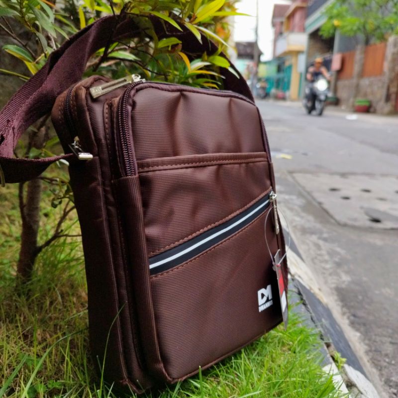 Tas Bahu Selempang Pria Original DM | Tas Kantor Pria Bahan Guci 1000 Quality