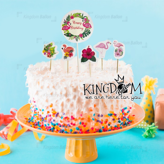 Cake Topper Flamingo / Topper Cake Flamingo / Topper Cup Cake