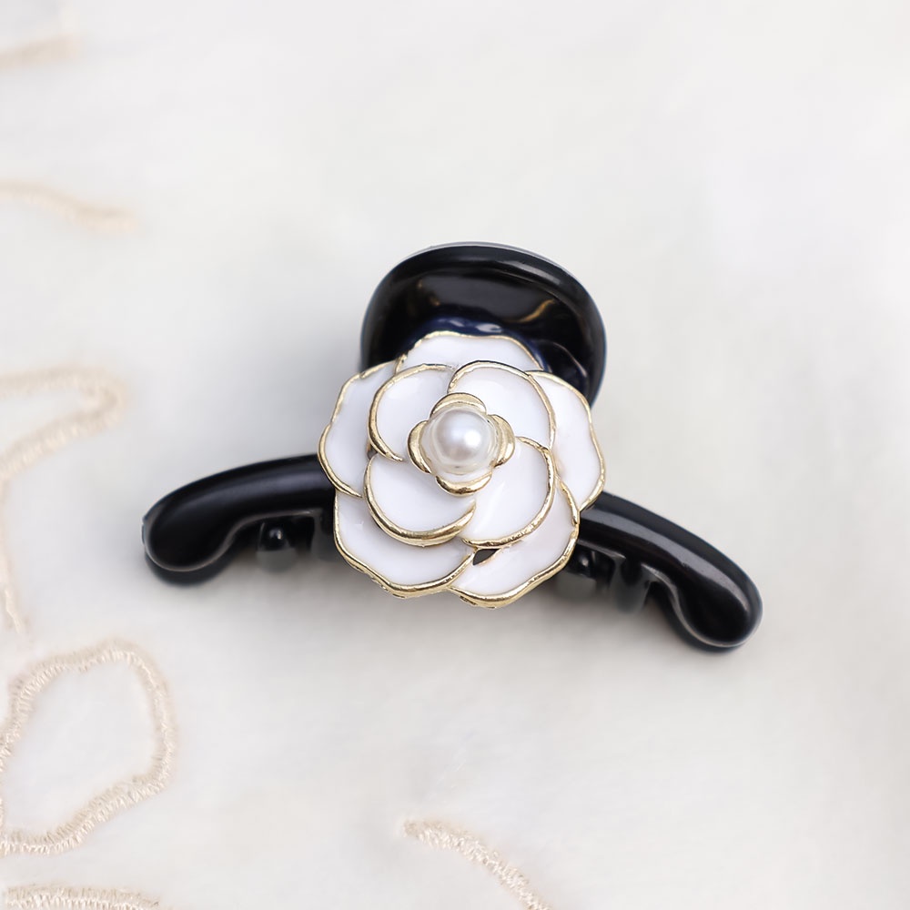 Vintage Gadis Lucu Kecil Jepit Rambut Korea INS Gaya Hiasan Kepala Wanita Ladies Aksesoris Rambut Sederhana Anak Elegan Hair Pin Hair Claw Sweet Camellia Hair Clip