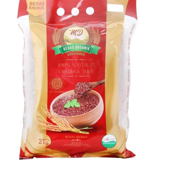 

시 Organic Red Rice Kupas Kulit - Beras Organik - Beras Merah - Beras Diet - Beras Sehat - MD 2kg Berkualitas