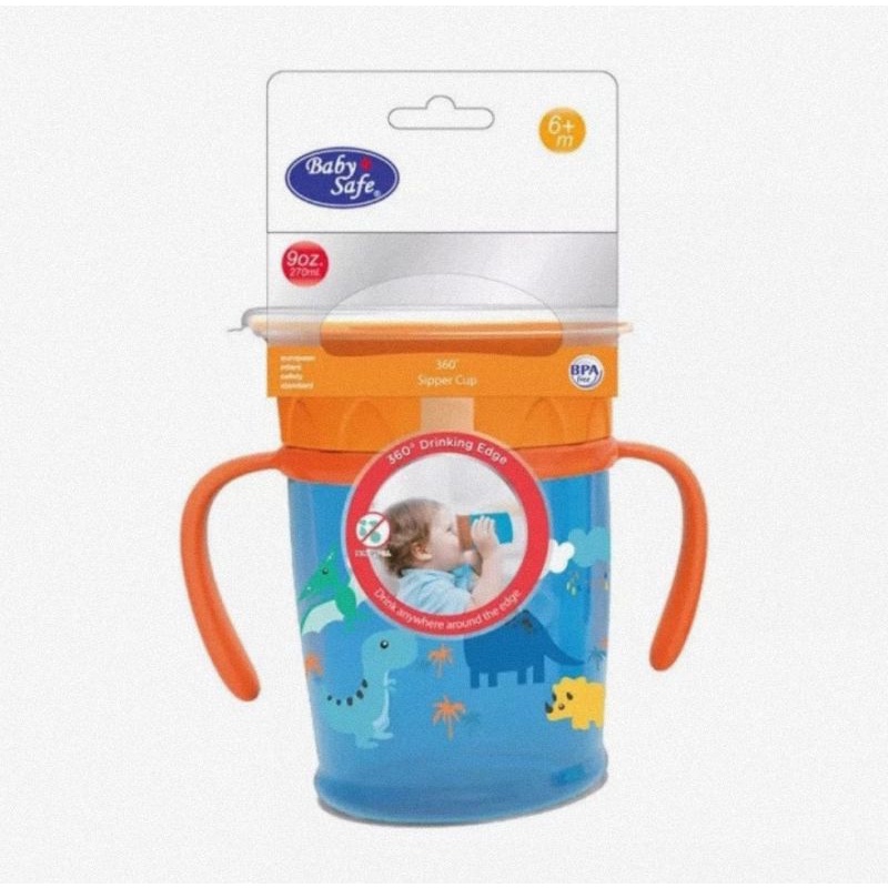 Baby Safe 360° Sipper Cup With Handle AP013 - Gelas Minum Bayi &amp; Anak