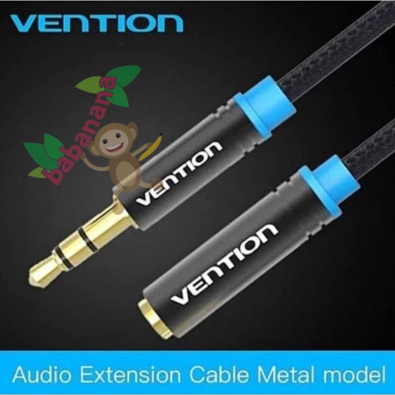 Vention B06 5M Aux 3.5mm audio cable extension male to female Hitam