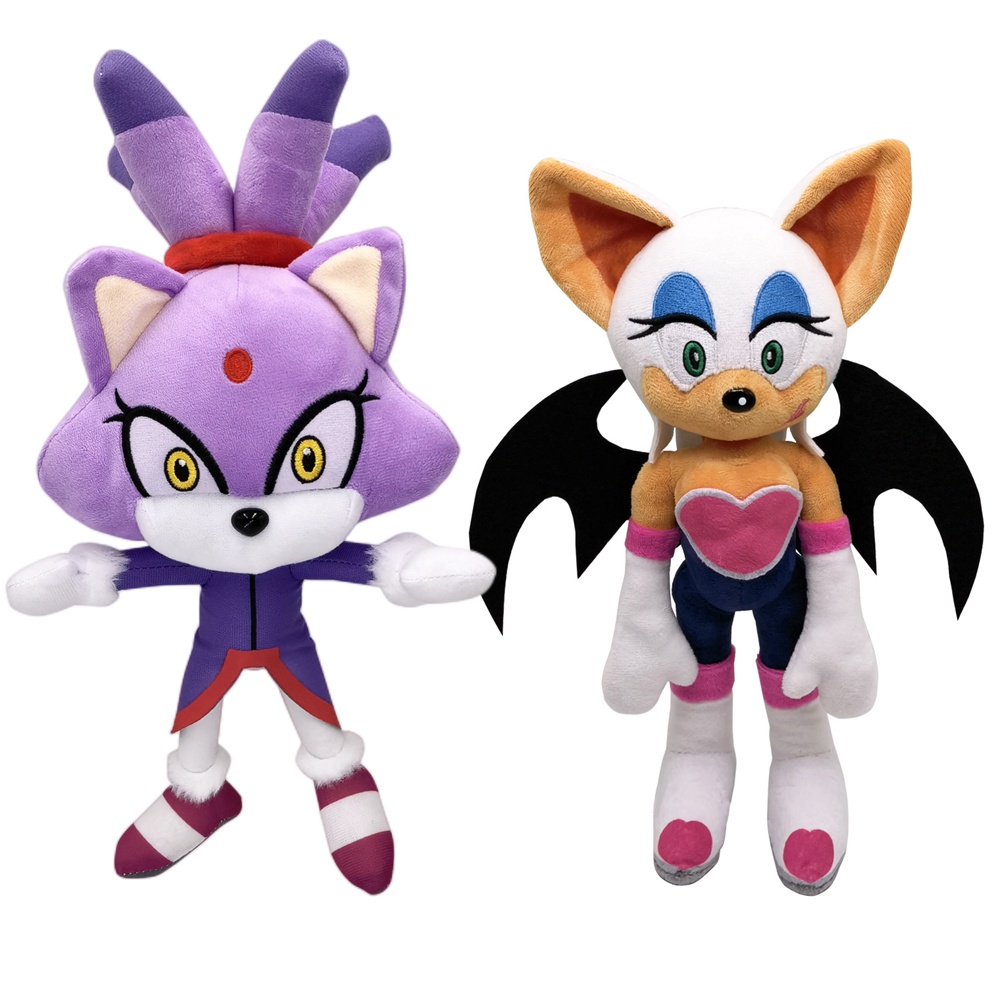 30 cm Sonic The Hedgehog Rouge The Bat Blaze The Cat Mainan Mewah Boneka Boneka Binatang Mainan Anak Hadiah Mainan