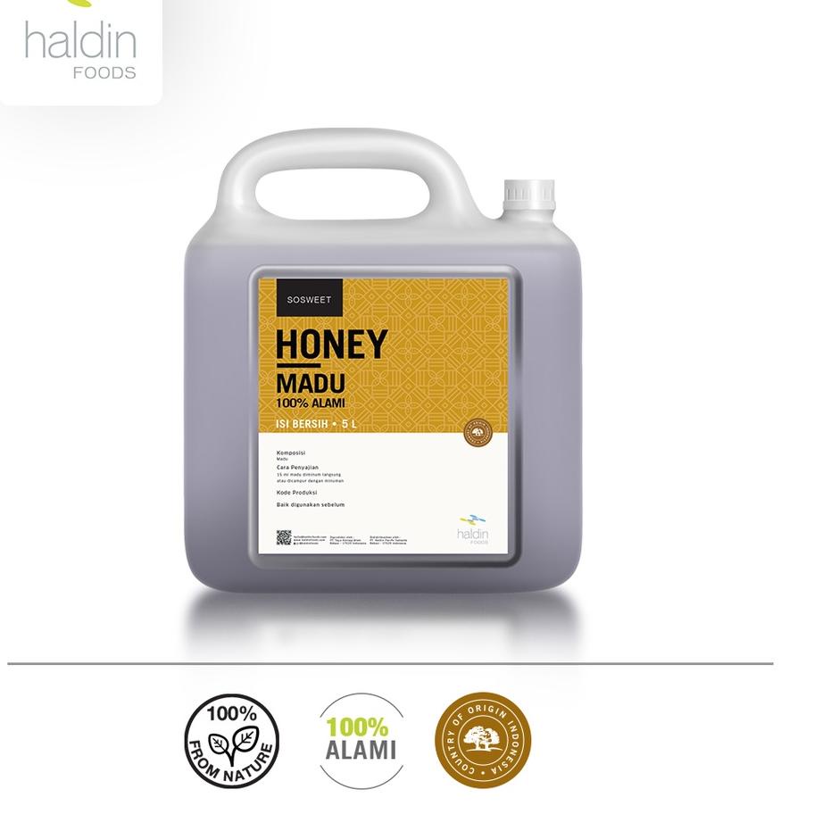 

TERBARU haldinfoods Madu 100% Alami Honey - 5 Liter***