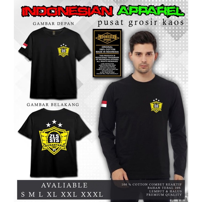 Kaos Tshirt Distro Pria ZLS STS Nusantara Tangan Pendek Dan Panjang