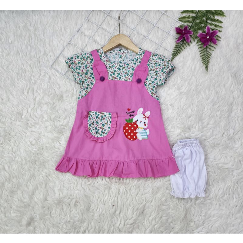 baju bayi perempuan set Dress bunny sweet