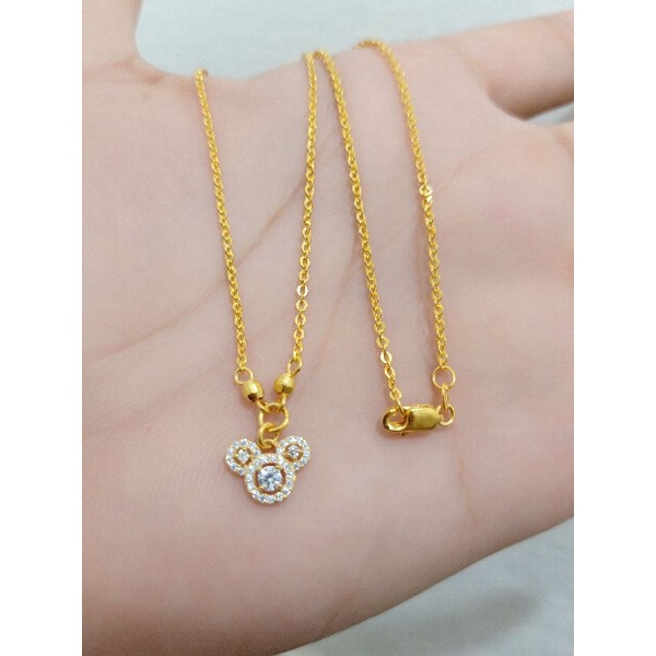 KALUNG ANAK LIONTIN PERAK 925 LAPIS MAS