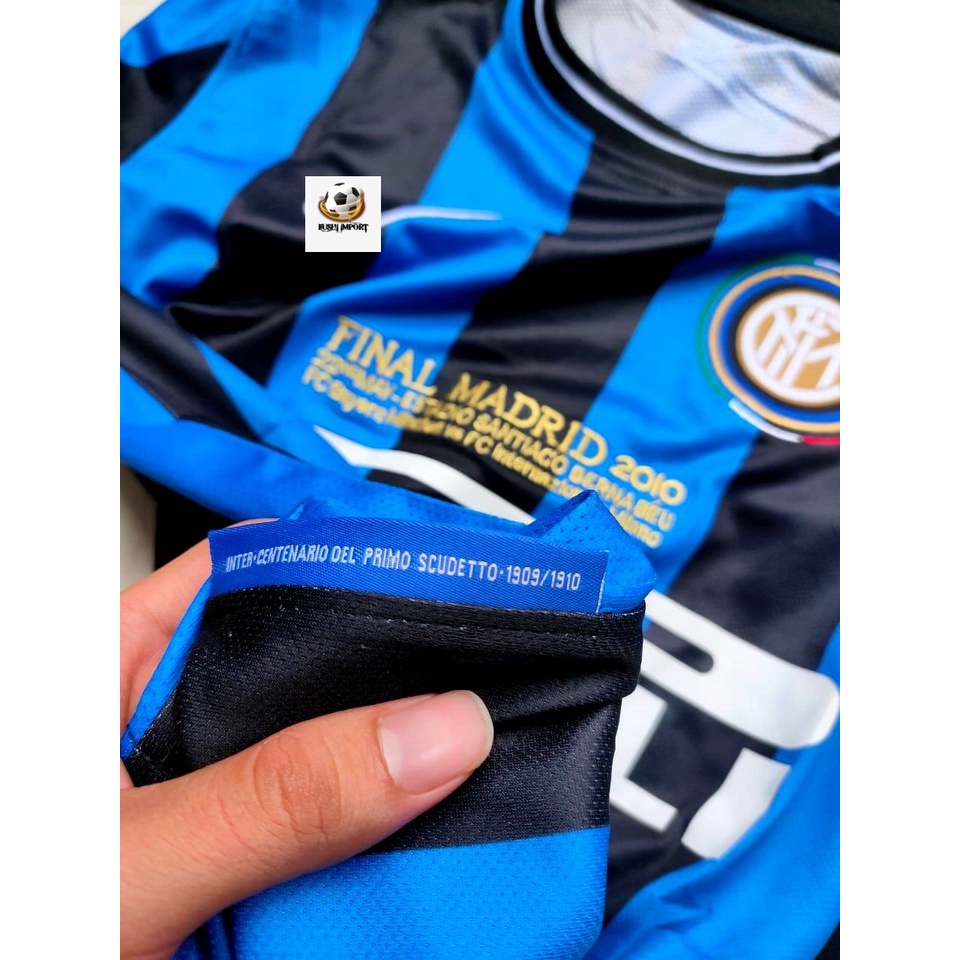 Jersey Baju Bola Retro Inter Home 2010 2011 ( Final Madrid ) Grade Ori