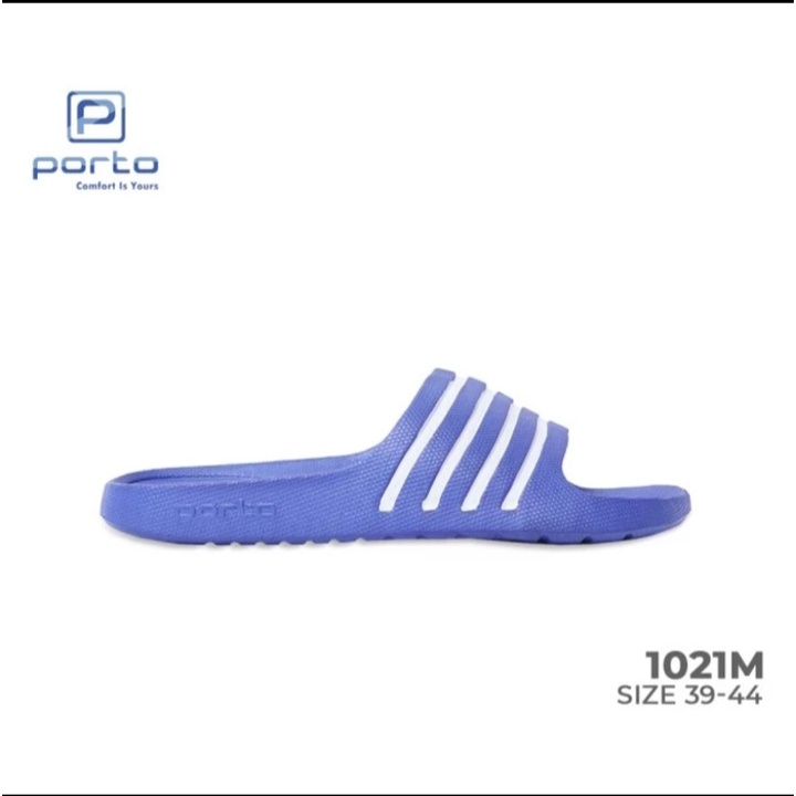 HUMAIRAH_OLDSHOP || PORTO 1021M Sandal Pria Sandal Rumah Selop Flip Flop Motif Garis Nyaman Anti Slip