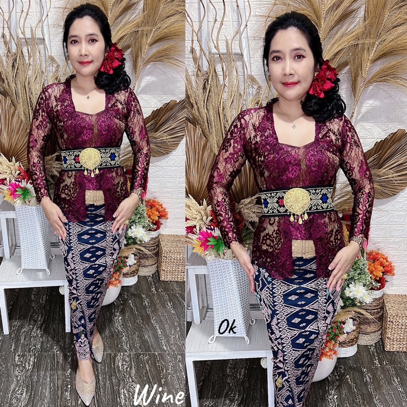 kebaya brokad metalic premium