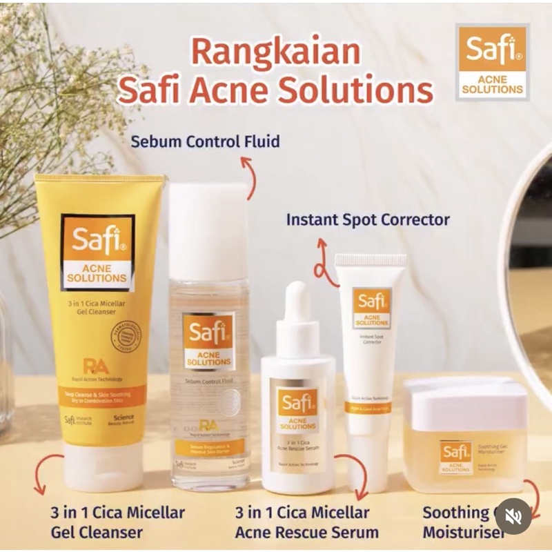 SAFI ACNE SOLUTION/SAFI ACNE/KRIM JERAWAT AMPUH