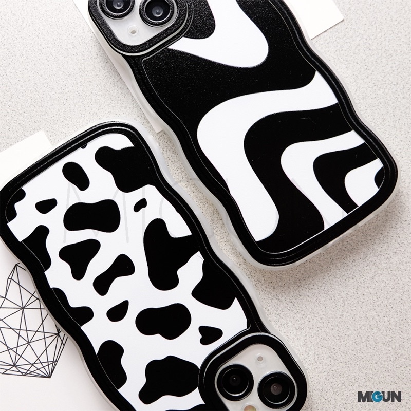 New! Wavy Zebra Moo - Softcase Fullcover for iPhone 7 8 SE2020 7+ 8+ X XS XR XSMAX 11 11PRO 11PROMAX 12 13 PRO PROMAX 14 14PLUS 14PRO 14PROMAX