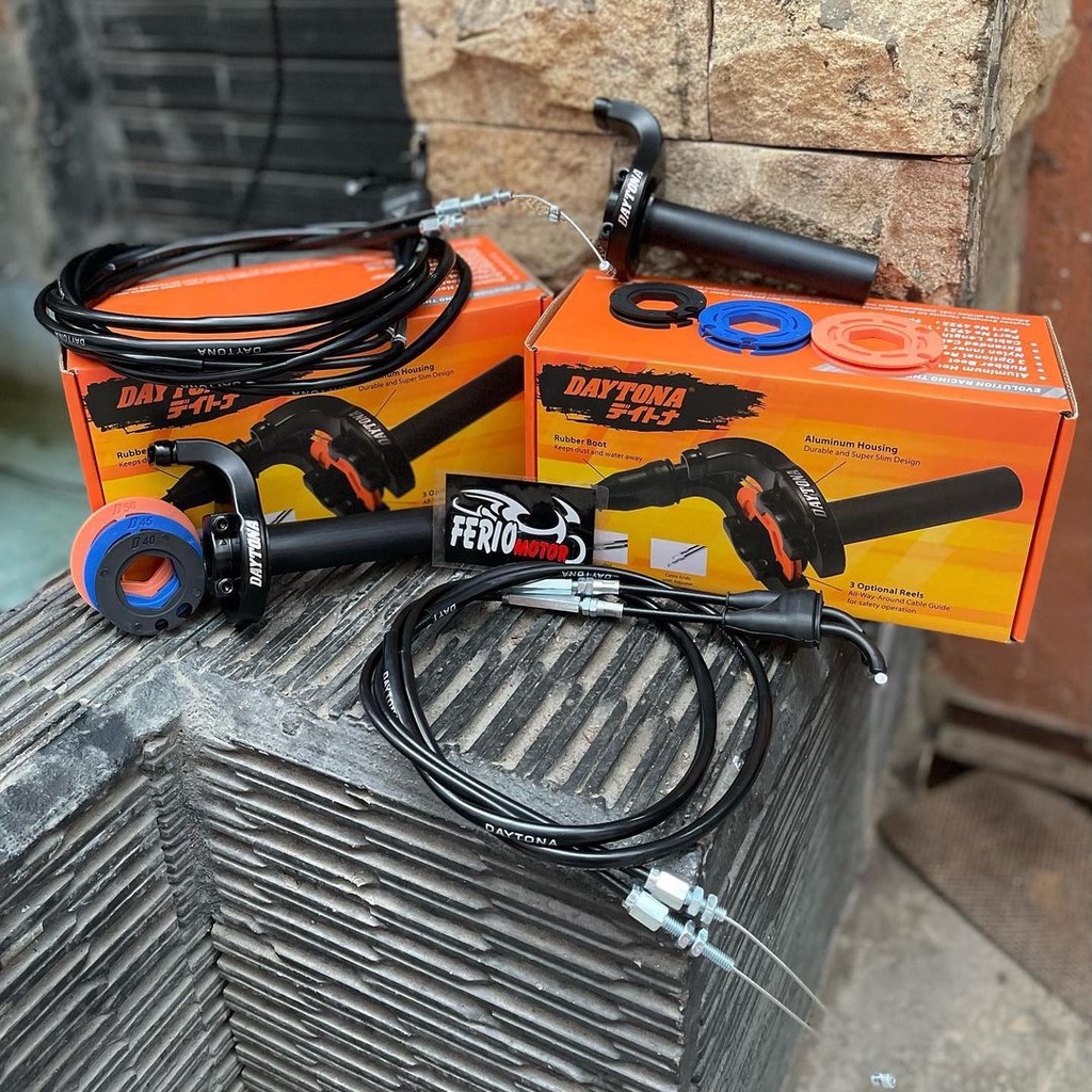 Gas Spontan DAYTONA ORIGINAL Matic Bebek Beat Vario  Vixion Cbr R15 Rx King Satria FU 2 KABEL