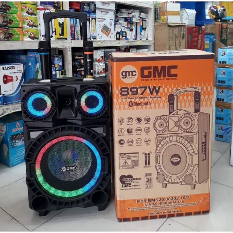 Speaker Karaoke Portabel GMC 897W Bluetooth