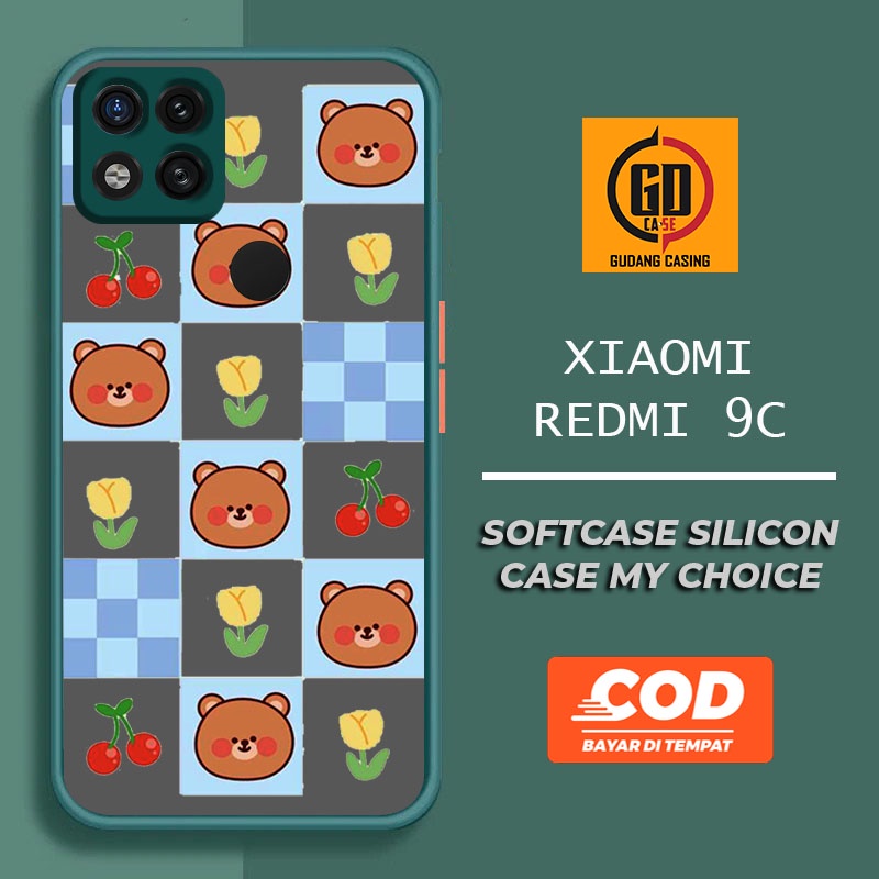 Case Hp REDMI 9C Case Mychoice Gudang Casing [CATUR BEAR] Casing Hp Aesthetic Kesing Hp Karakter Kar