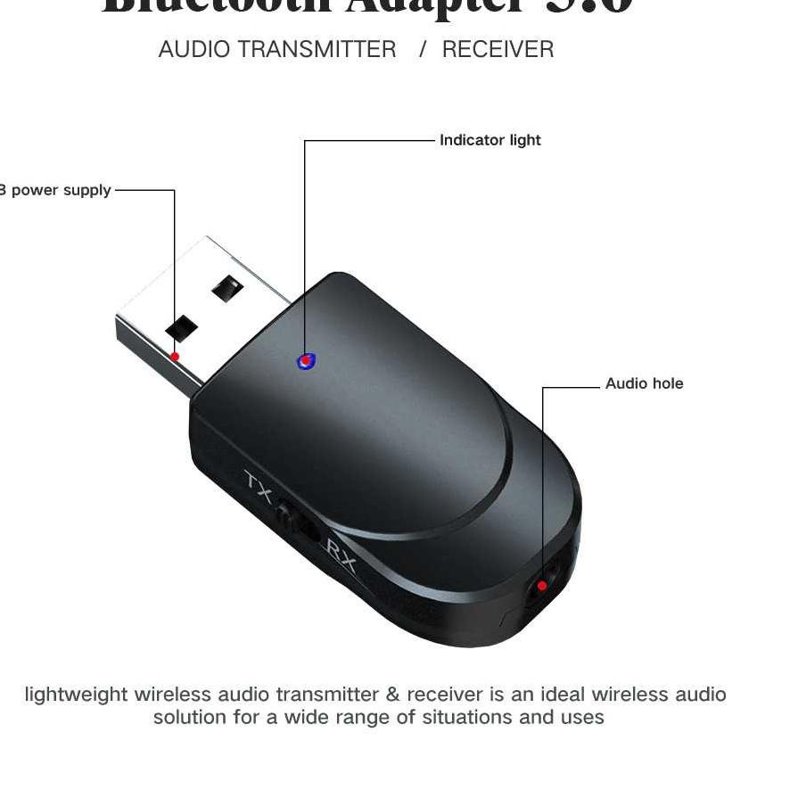 Diskon Ngetrends Bluetooth Transmitter Receiver Bluetooth Transmitter Audio Bluetooth Transmitter Mobil Bluetooth Transmitter TV Bluetooth 2 in 1 Transmitter 2 in 1 USB Audio Bluetooth 5.0 Transmitter &amp; Receiver