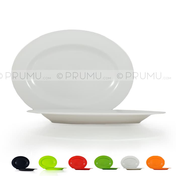 Piring Oval Melamin 8 inch - Piring Saji - Piring Panjang - Piring Lodor, Piring Kecil Melamine U808