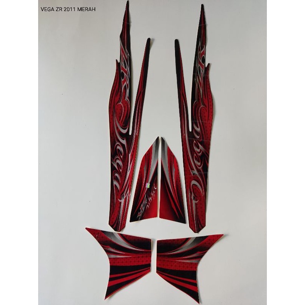 STRIPING ORI YAMAHA VEGA ZR TH 2011) Merah