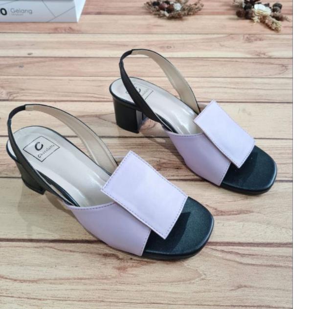 ➧✾ ABBUSHOES AJ 09 hak tahu tali kotak wanita 5cm Stock Banyak