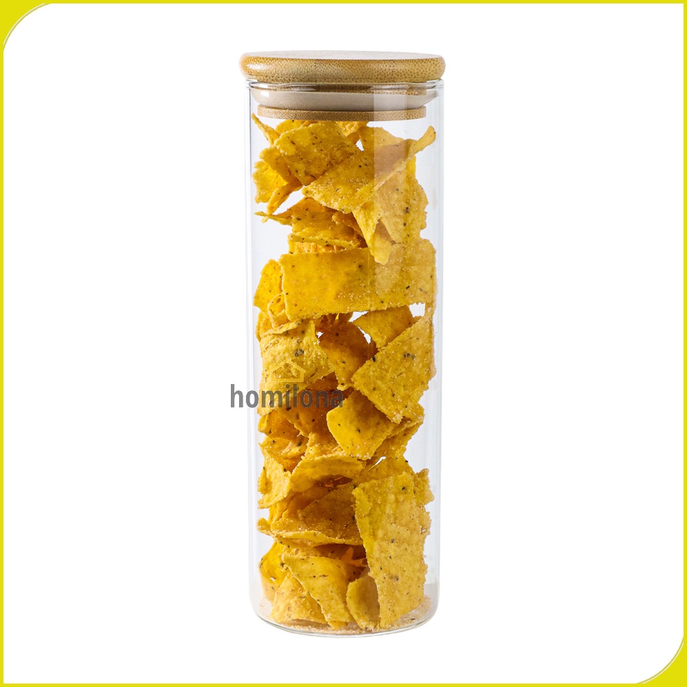 One Two Cups Toples Kaca Penyimpanan Makanan Borosilicate Glass Storage Jar GH1270 Transparent