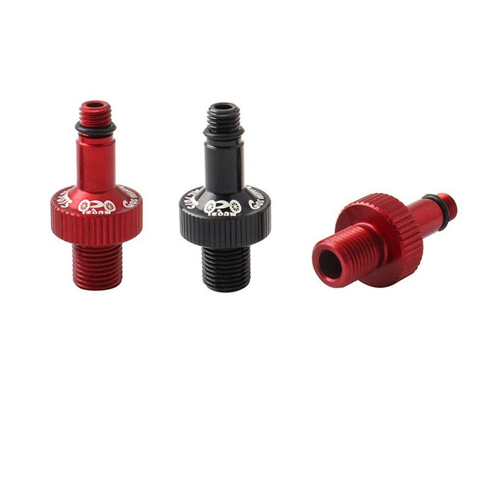 Lanfy Aerated Konversi Nozzle Sepeda Aksesoris Sepeda Gunung Alat Pengisian Bahan Bakar Shock Absorber Aerated Nozzle Aluminium Alloy Adapter Gas Nozzle