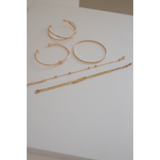 Ark.co - MESA set bracelet bangle gelang tangan tumpuk stack minimalis simple