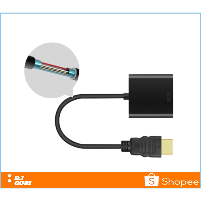 Kabel HDTV To VGA Set Top Box PC Komputer Laptop Proyektor