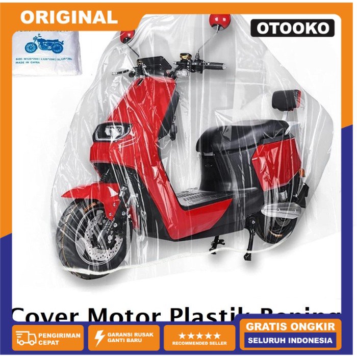 Cover Sarung Pelindung Sepeda Motor Matic Plastik PE Bening Transparan