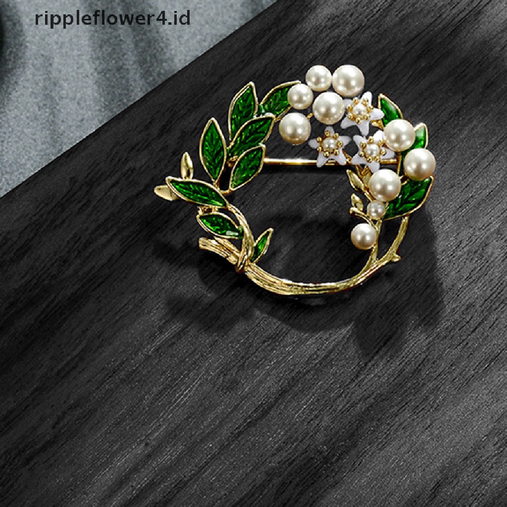 {rippleflower4.id} Fashion Bermutu Tinggi Menetes Glasir Glasir Lily Of The Valley Mutiara Imitasi Bros Gardenia Bros Kreatif Sederhana Aksesoris Wanita~