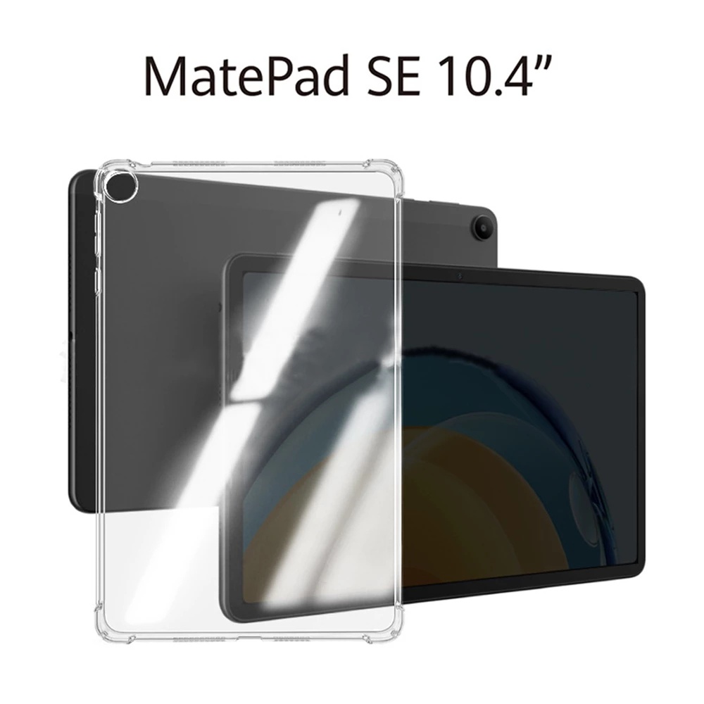 Untuk Huawei MatePad 10.4 SE (2022) AGS5-L09 AGS5-W09 Mate Pad SE 10.4-inci Kualitas Tinggi Tablet Perlindungan Case Sederhana Transparan Empat Sudut Anti-drop Shockproof Lembut TPU Cover