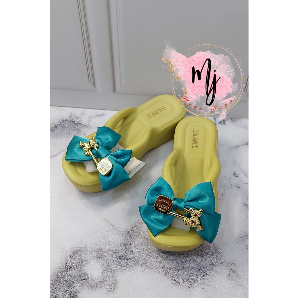 Sandal jepit pita wedges wanita import balance sandal wanita kekinian