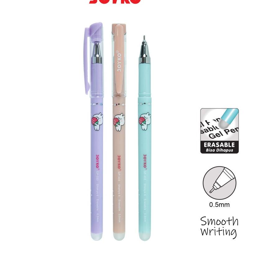 

TERBARU Erasable Gel Pen Pulpen Dihapus Joyko GP-333 Shokyo 6 1Pack / 12 Pcs T5D,