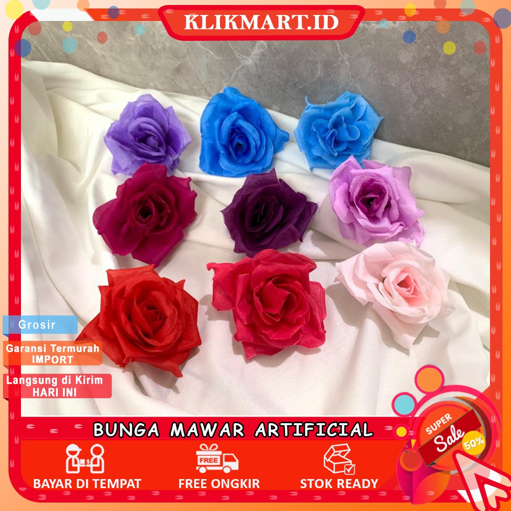 KM-279 Bunga Mawar Palsu/ Bunga Mawar Artificial / Bunga Mawar / Bunga Palsu