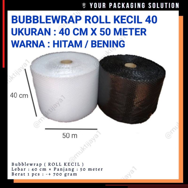 

Bubblewrap Roll Kecil 40 (40cm x 50m) • Plastik Gelembung