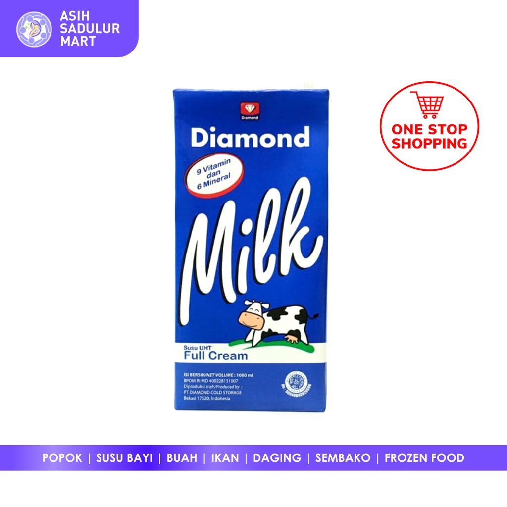 Susu DIAMOND Full Cream UHT 1000ml Promo Bandung