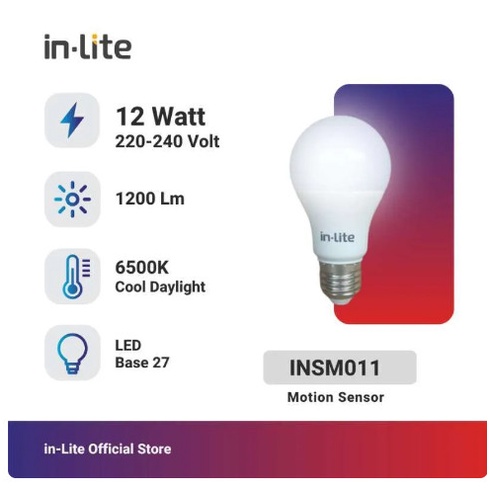 InLite Led Motion sensor lampu led sensor gerak 12watt