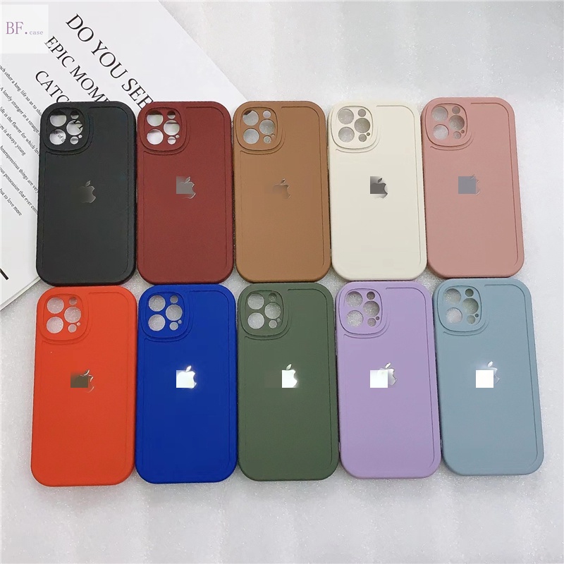 IPHONE Casing Silikon Lembut Garis Solid Dari Gadis Gemuk Kecil Untuk Iphone11 12 Pro Max X XR XSMAX.7 8plus