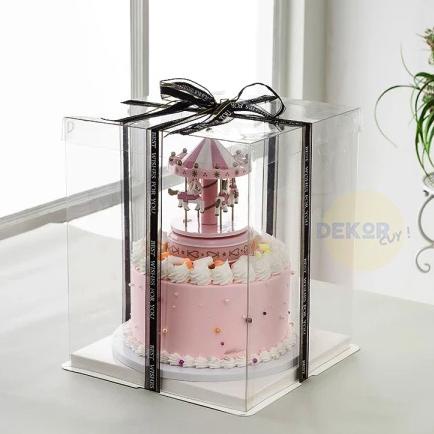 

Cuma Di Sini TERMURAH BOX KUE TRANSPARAN KOTAK / Kotak Kue Ulang Tahun / Cake Box mika / Dus Kue Tart Mika / Box Packaging Kue