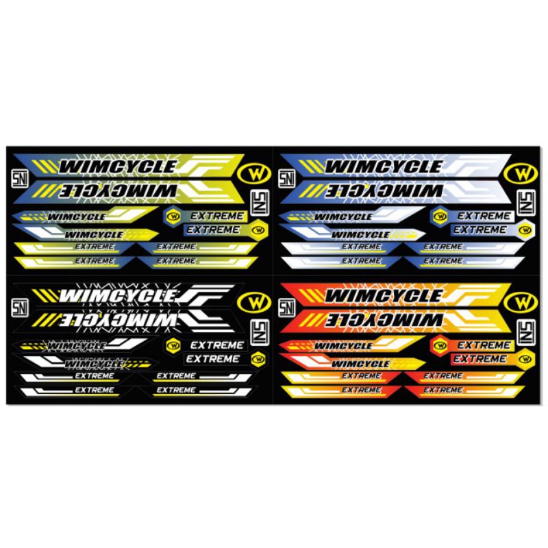 stiker striping sepeda bmx 12 16 18 satu lembar isi 4
