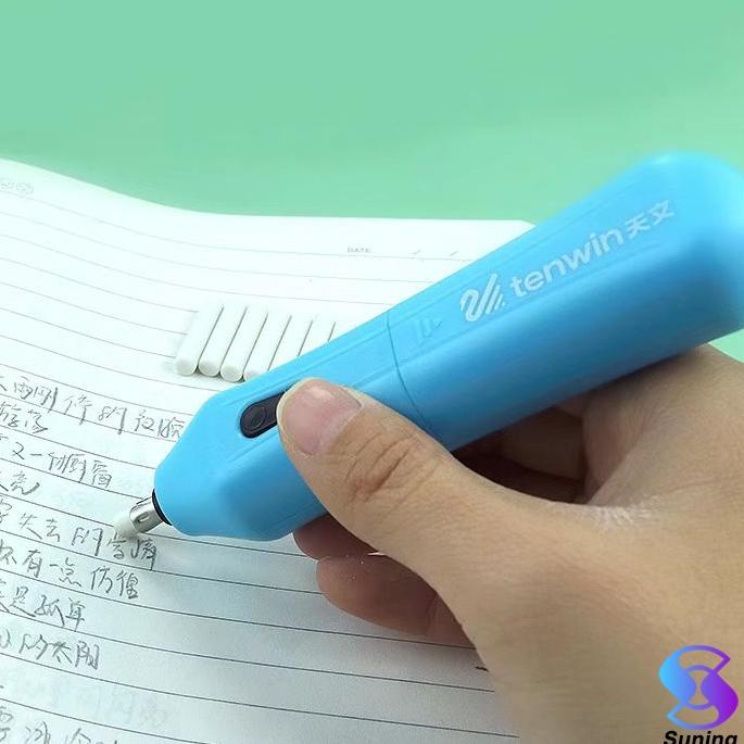 

L4R⋆ Tenwin Electric Auto Sketch Pencil Eraser r penghapus listrik baterai AA for student and office use 8301 TERBAIK