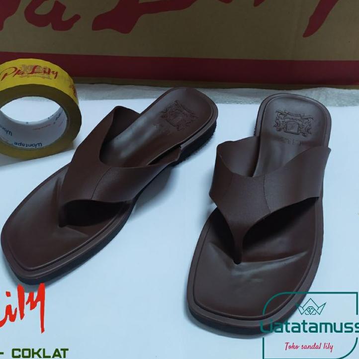 팝 Sandal lily 201 ORIGINAL 100% - sendal lily  - sandal japit - sandal pria original Trend