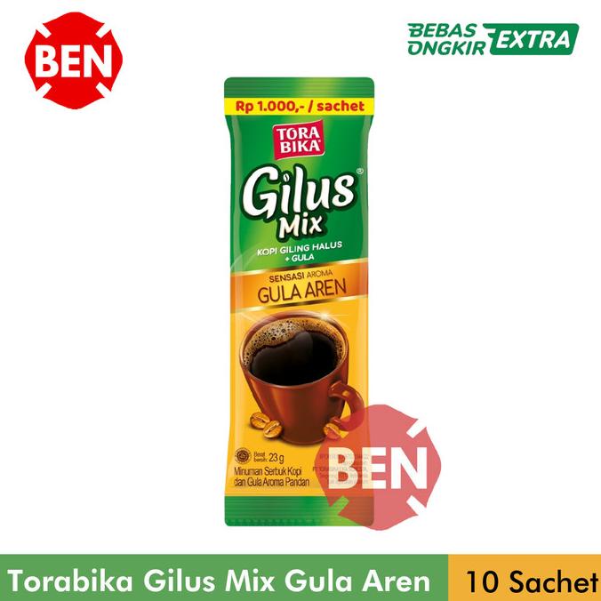 

[BISA COD] Torabika Gilus Mix Gula Aren 1 Renceng 10 Sachet - Tora Bika Kopi