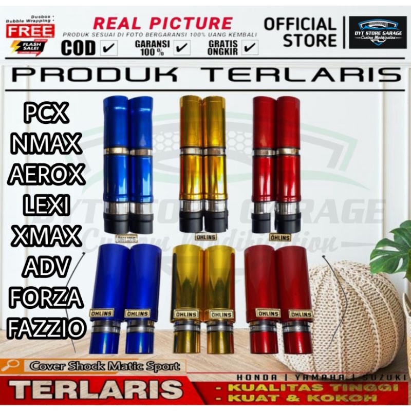 Cover Shock Sok Depan Belakang Variasi Part Matic Sport | NMAX | LEXI | AEROX | PCX | ADV150 | XMAX 